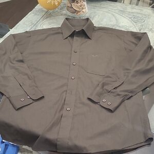 Giorgio Armani Army Green Dress Shirt Medium Fit